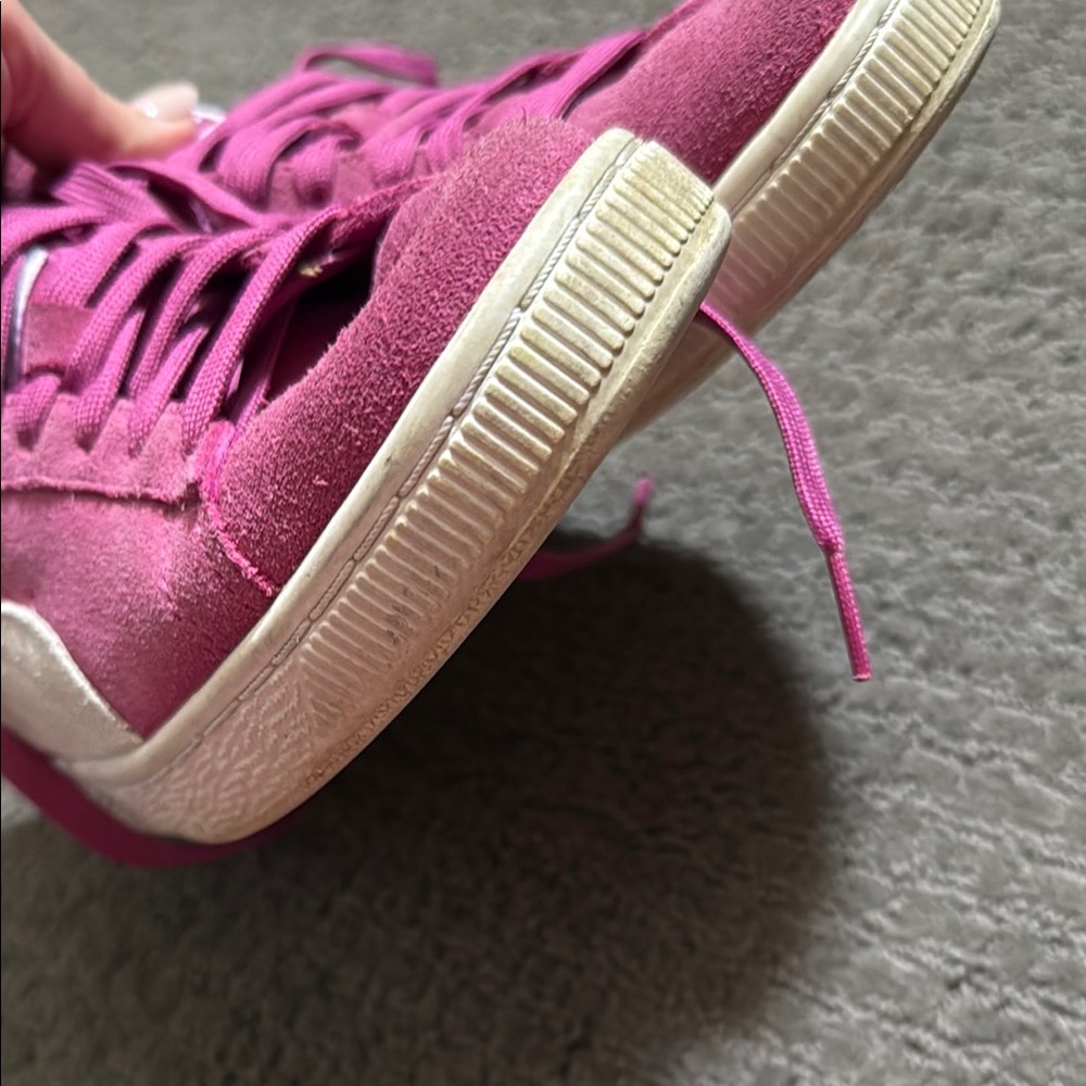 PUMA Women's Pink Suede Classic Sneakers - Picture 4 of 6